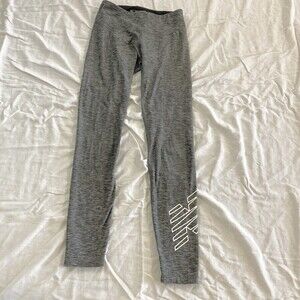 New Balance Women’s Size S Heathered Gray Leggings Activewear Workout NB Dry